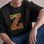 t-shirt berbère personnalisé lettre Z en appliqué brodé coton bio