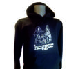 Sweat à capuche Hoggar noir – design vintage algérien