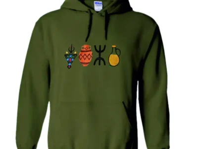 sweat à capuche symboles amazighe