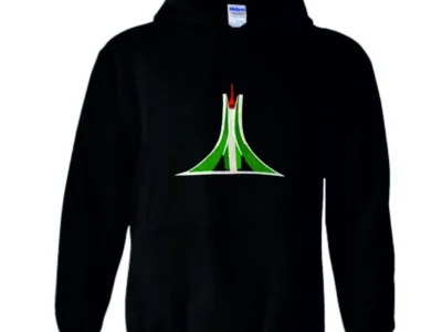 sweat brodé symbole algérien Makam Echahid prêt-à-porter