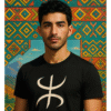 T-shirt Tifinagh avec flocage du symbole ⵣ en coton 100 %